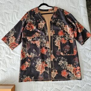 T Tahari Brown Tan Cardigan Sweater
